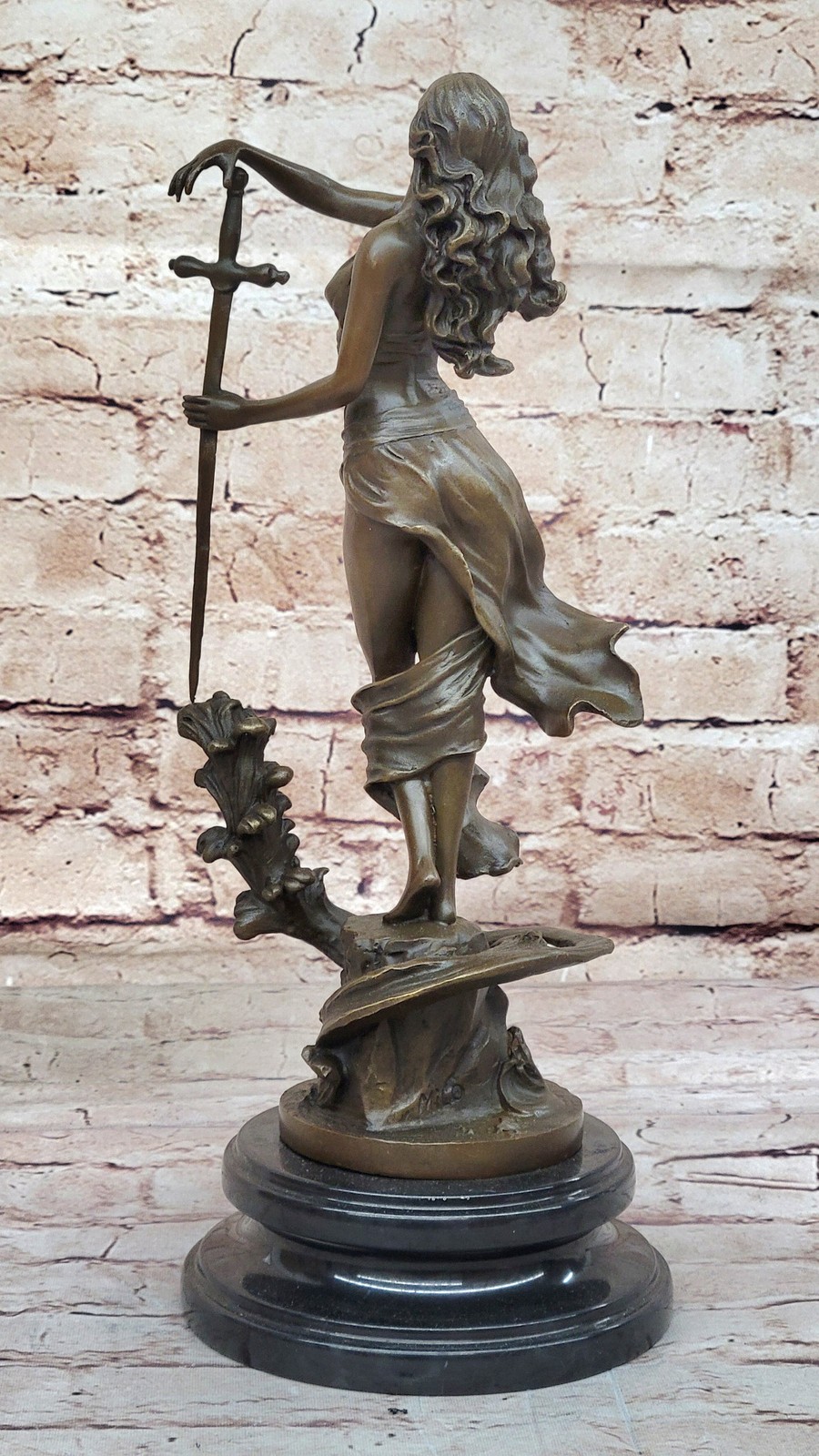 Bronze Sculpture Original Justice Lady Nude Female Statue Figurine Figure Deal