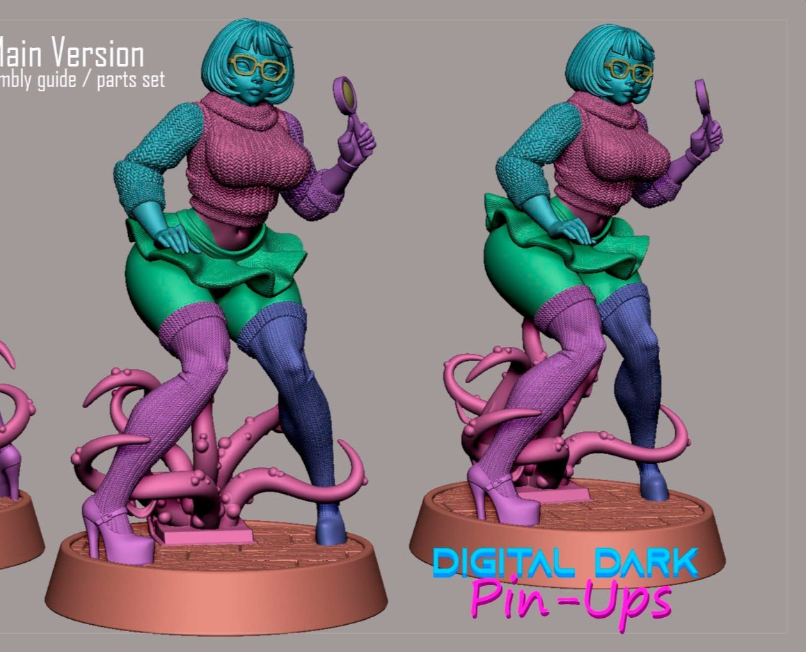 Velma Version 2 Cosplay Girl Unpainted Mini Figure Dnd Model – Choose Your Size