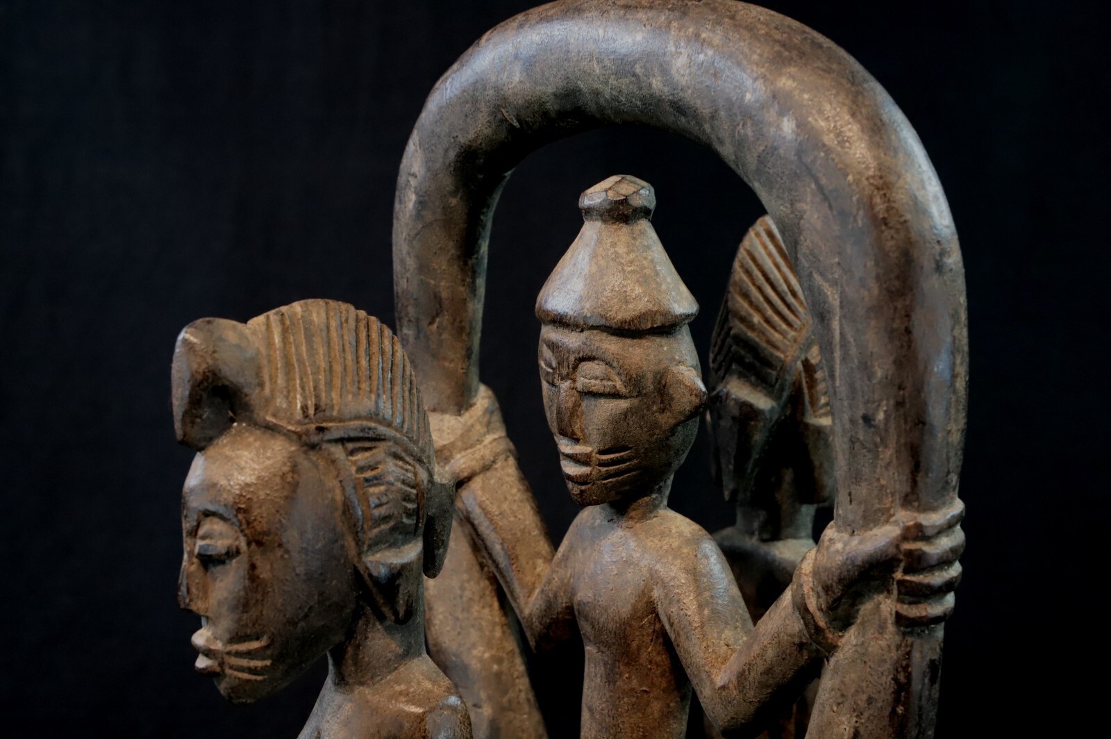 Art African – Glam Deco Helmet Crested Senoufo Senufo – Ivory Coast – 49 CMS