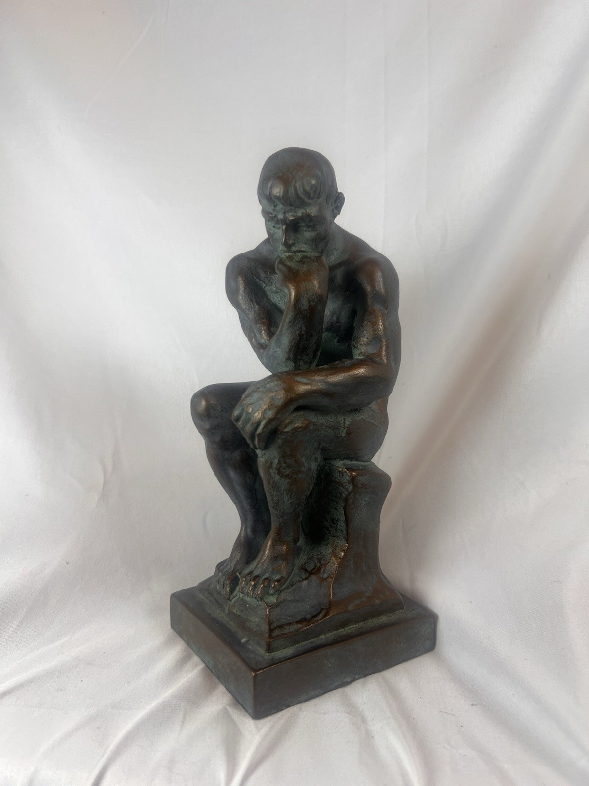 The Thinker Statue Sculpture Bronze Finish Figurine 10” Modern Decor