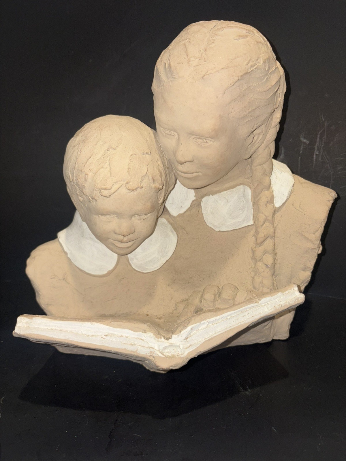 VINTAGE 1984 AUSTIN SCULPTURE “PLEASUREFUL PAGES” Signed “JORDAN” 12.5&Prime;H x 12W