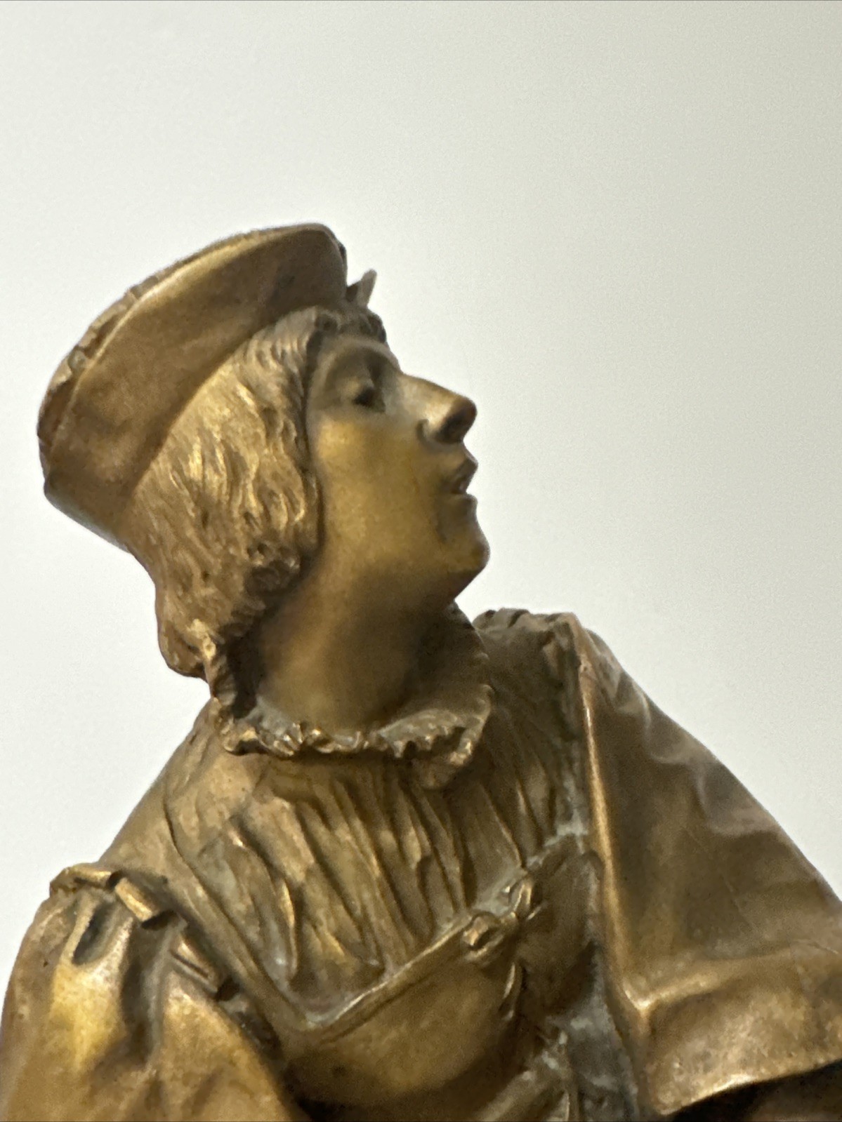 Antique French Bronze Metal Sculpture Portrait Man Men 19th Century Filhastre