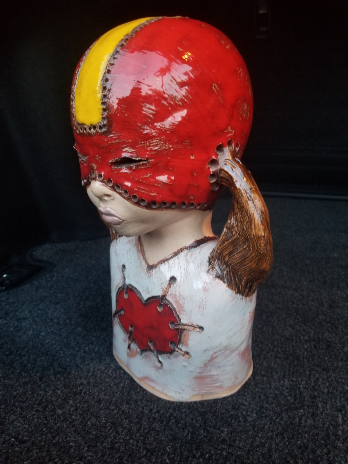IWO RYNKIEWICZ (aka KOBRON) Ceramic Sculpture « Kid 106 » (2013)