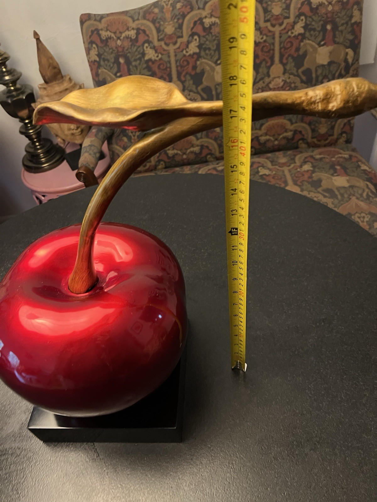 Handmade Sculpture « The Cherry On Top » – Artificial Stone, Art Piece OVERSIZED