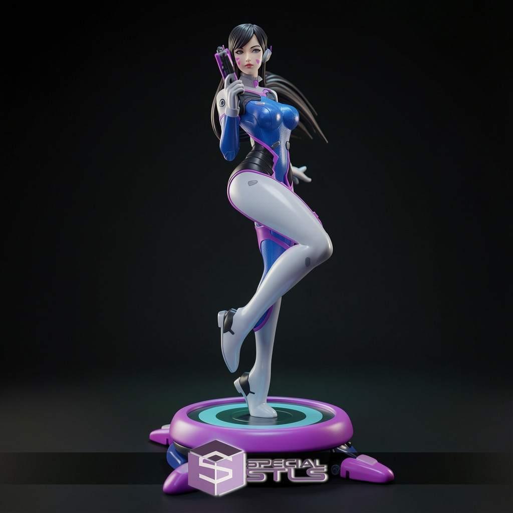 Dva Overwatch Sexy Figure V3! Printed 16k Res! HandPainted or Unpainted!