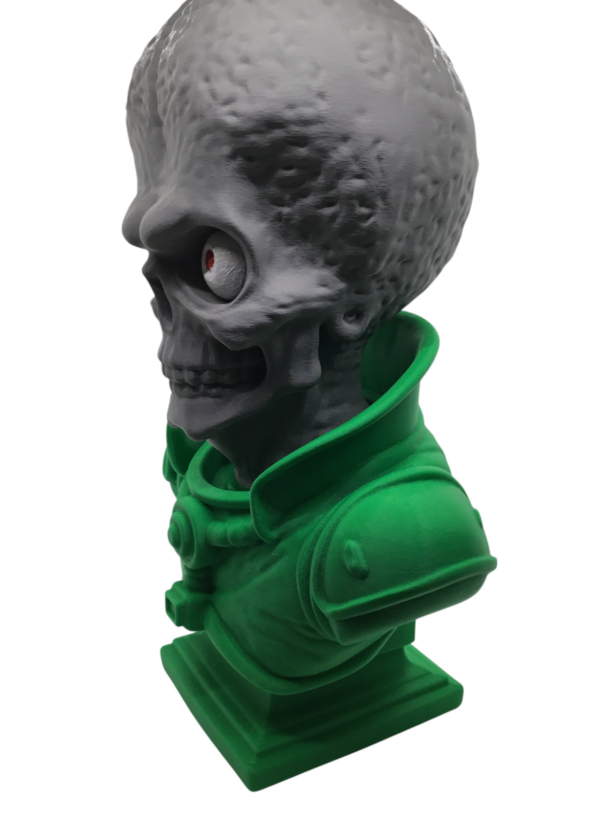 Large 12&Prime; Detailed Mars Attacks Alien Martian Sculpture Head Sci-Fi Décor Statue