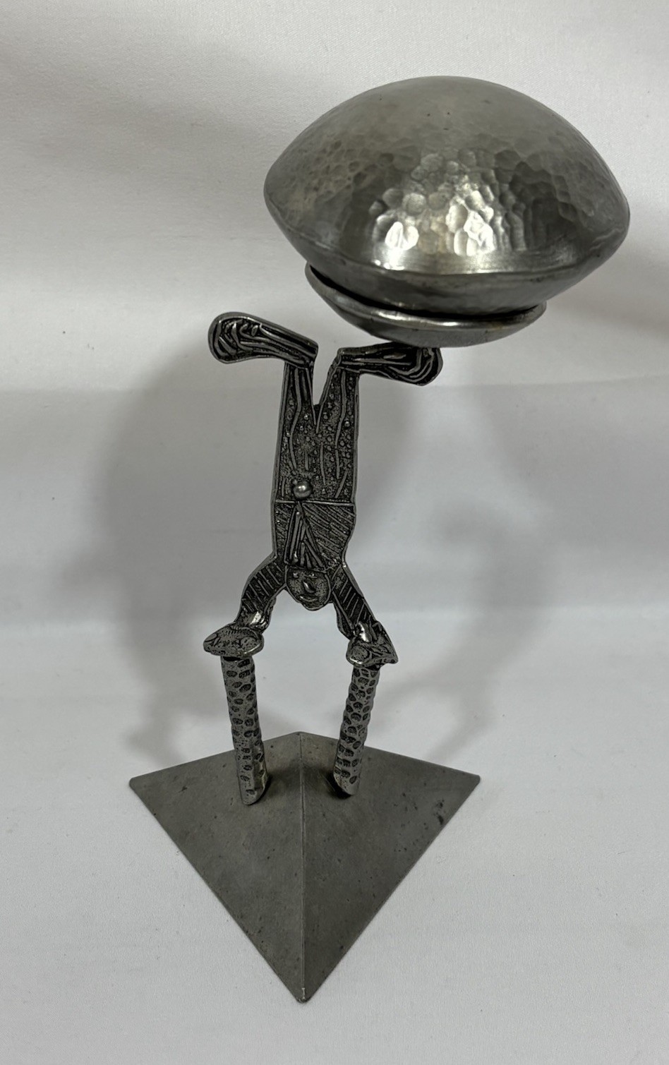 Vintage Don Drumm Cast Aluminum Acrobat CLOWN Sculpture Figurine RARE 7&Prime;
