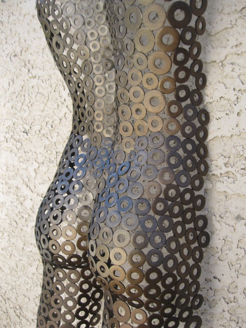 Abstract Wall art Modern Metal Male Sculpture Torso by Holly Lentz