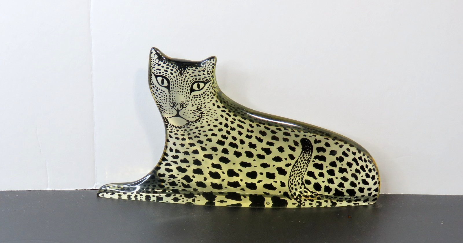 Vintage Abraham Palatnik Lucite Cheetah Leopard Sculpture