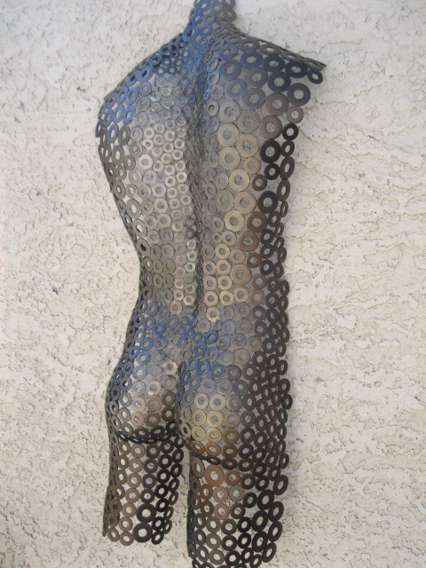 Abstract Wall art Modern Metal Male Sculpture Torso by Holly Lentz
