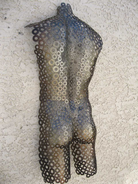 Abstract Wall art Modern Metal Male Sculpture Torso by Holly Lentz