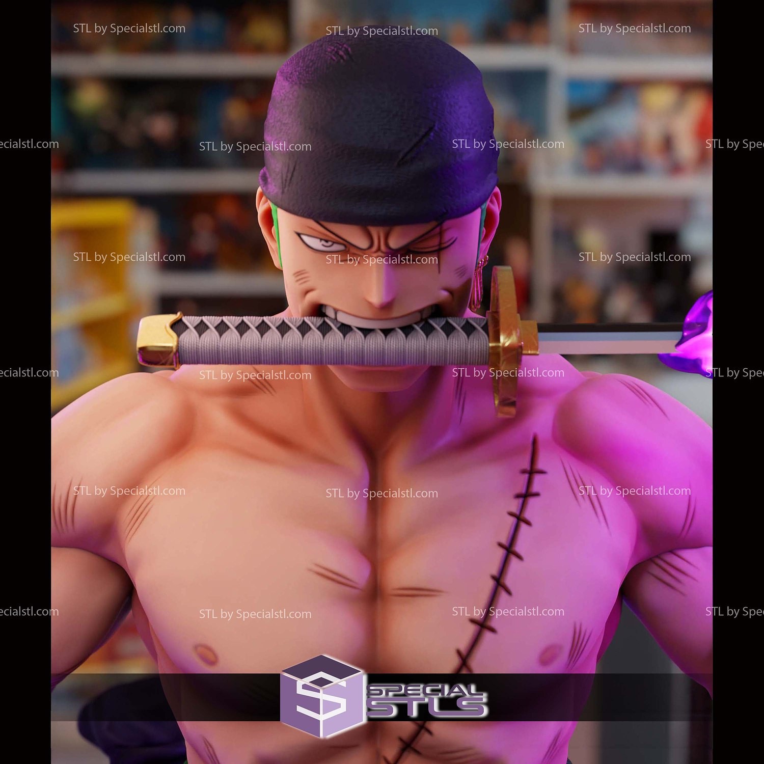 Zoro 2 Hand 3 Sword One Piece V6 ! 3D Printed! Hand-Painted or Unpainted!