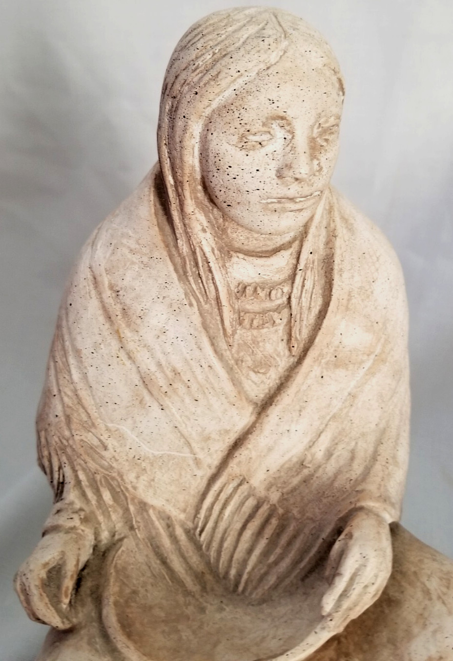 Southwest Art Decor 1983 MADRE TIERRA Marshall Seated Indian Sculpture, AZ,TX,NM
