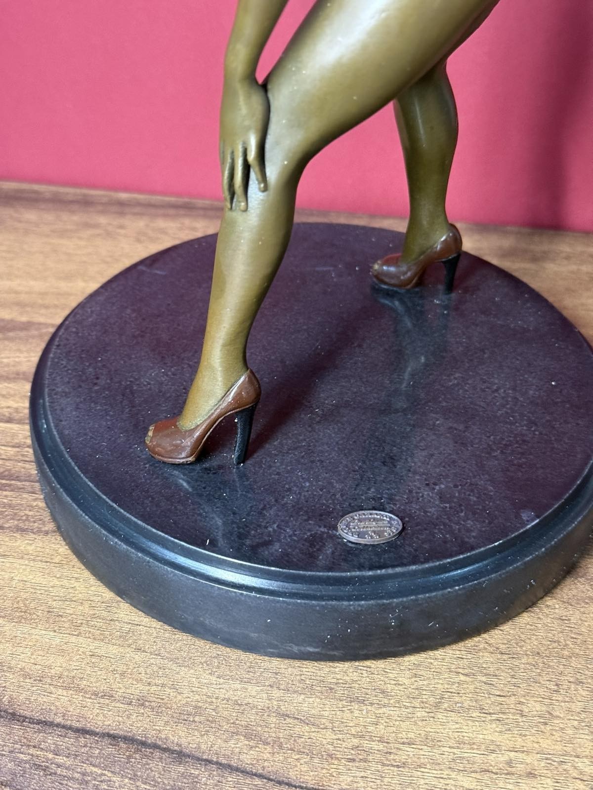 Bronze Woman Statue Lady Sculpture Marble Deco V Mavchi Rare Decor Art Female