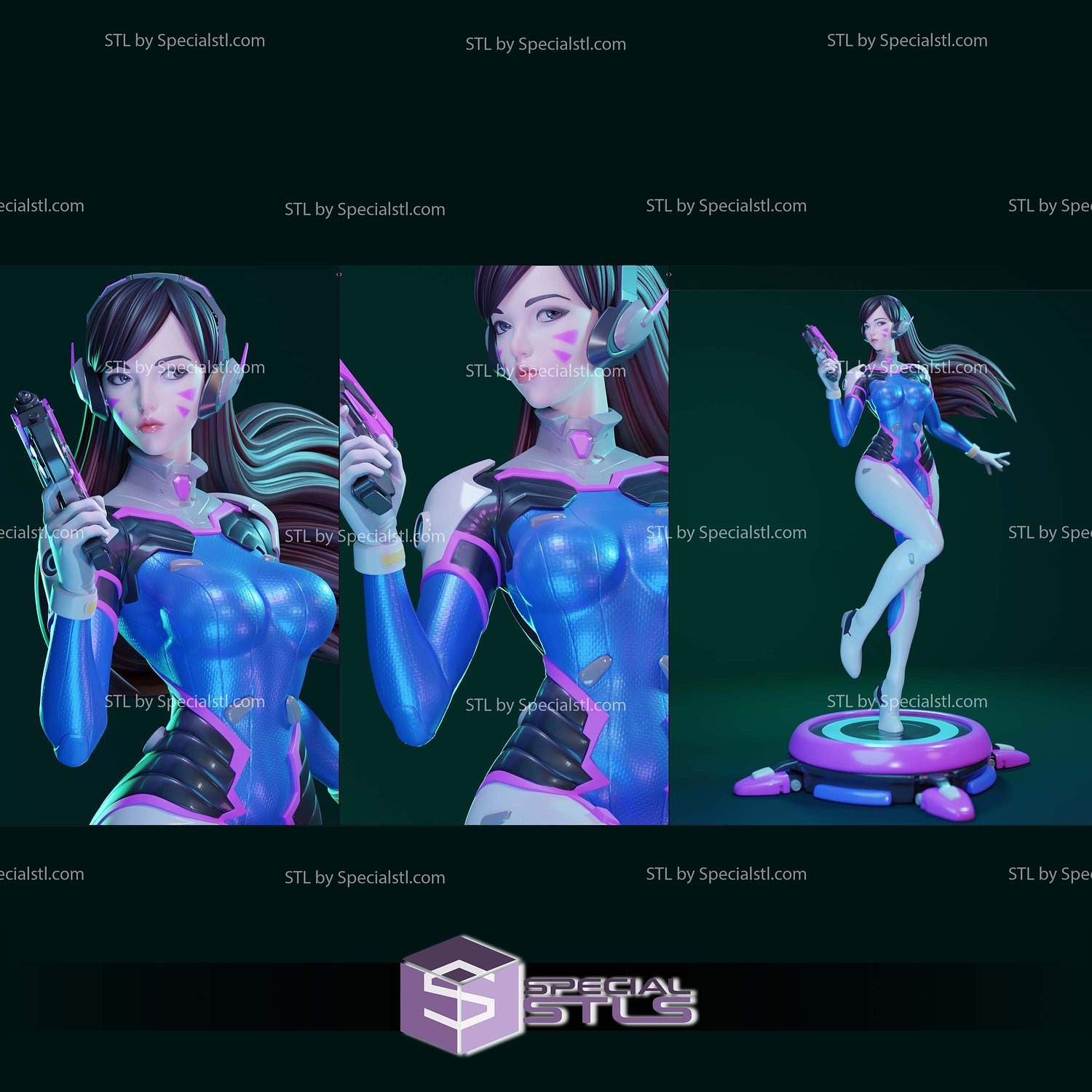 Dva Overwatch Sexy Figure V3! Printed 16k Res! HandPainted or Unpainted!
