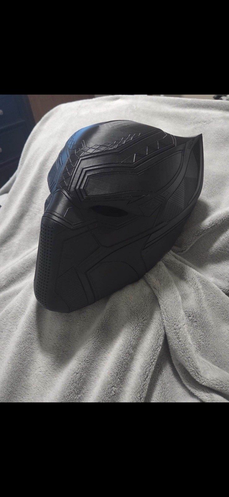 Black Panther Display Helmet 3D Print