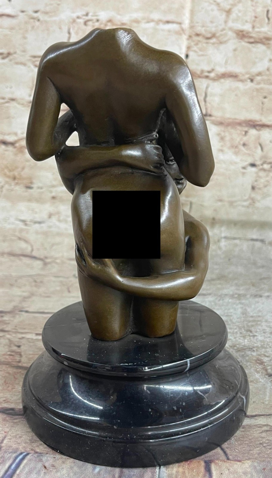 BUST OF NUDE GIRLS BRONZE SCULPTURE STATUES FIGURE ART FIGURINE MARBLE BASE SALE
