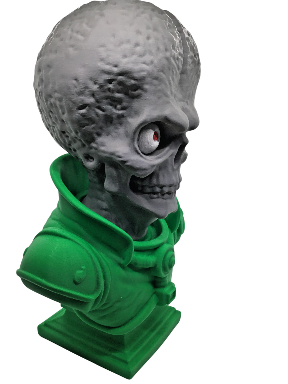Large 12&Prime; Detailed Mars Attacks Alien Martian Sculpture Head Sci-Fi Décor Statue
