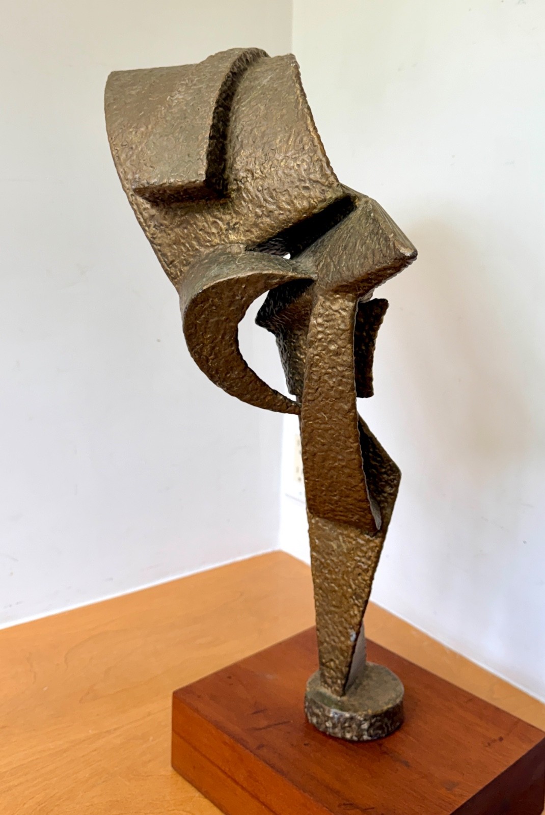 1960s John Roper Brutalist Abstract Metal New York Art Sculpture Statue Vtg Mcm