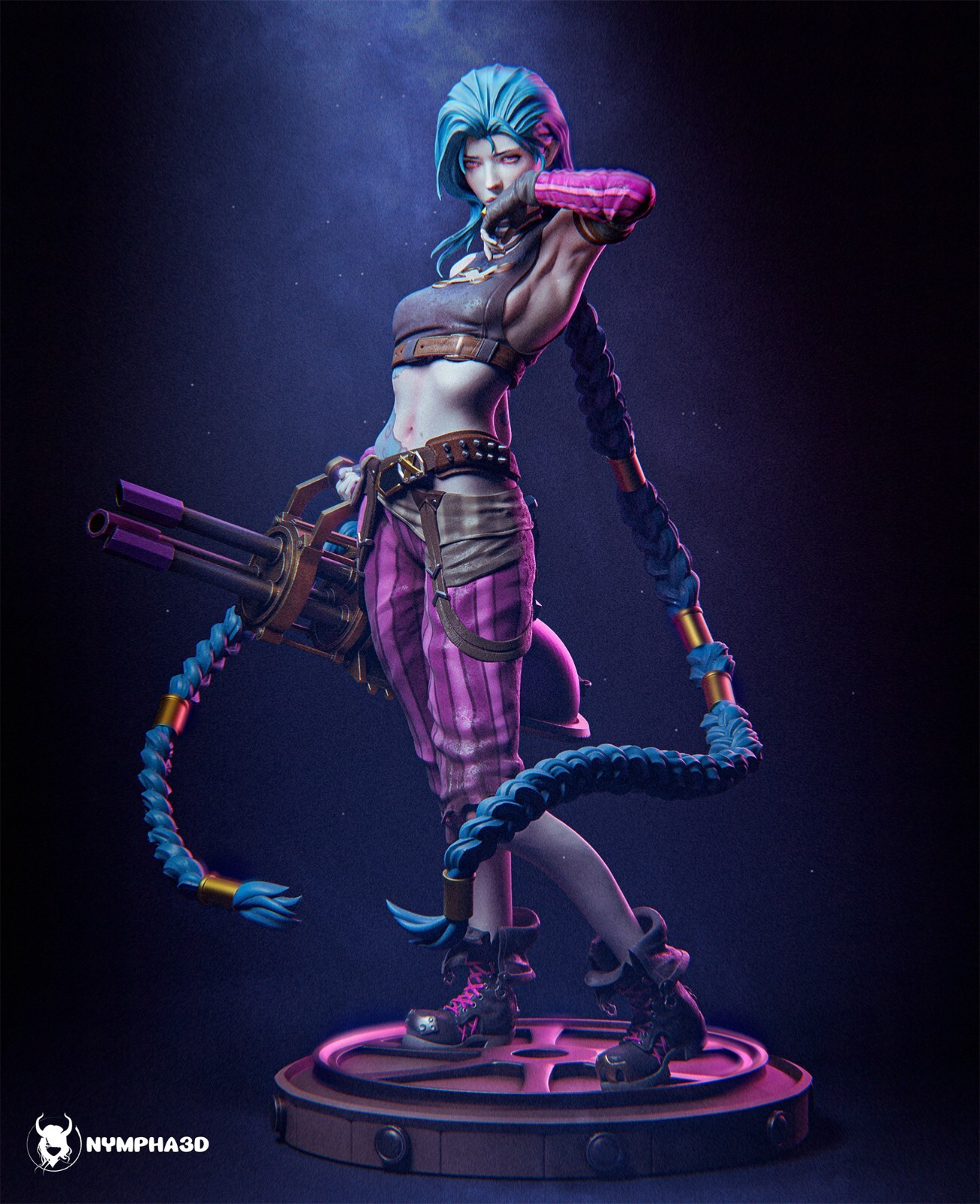 Jinx Arcane, 240mm, 12K Resin Model Kit Painted 3d Printed DIY Figure