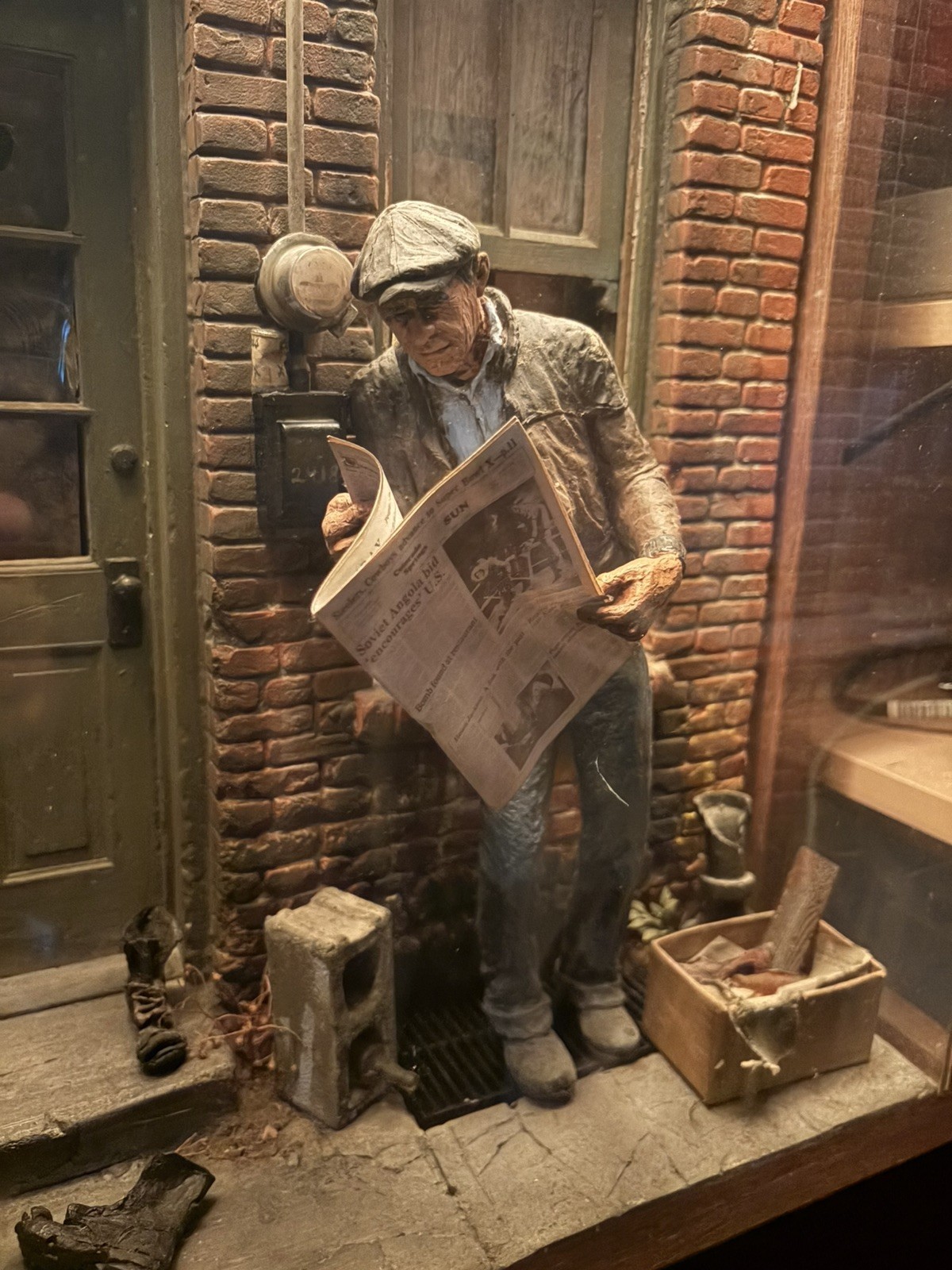 Michael Garman 1970&rsquo;s Cityscapes Street Scenes Sculpture Lighted, Mornin&rsquo; Line