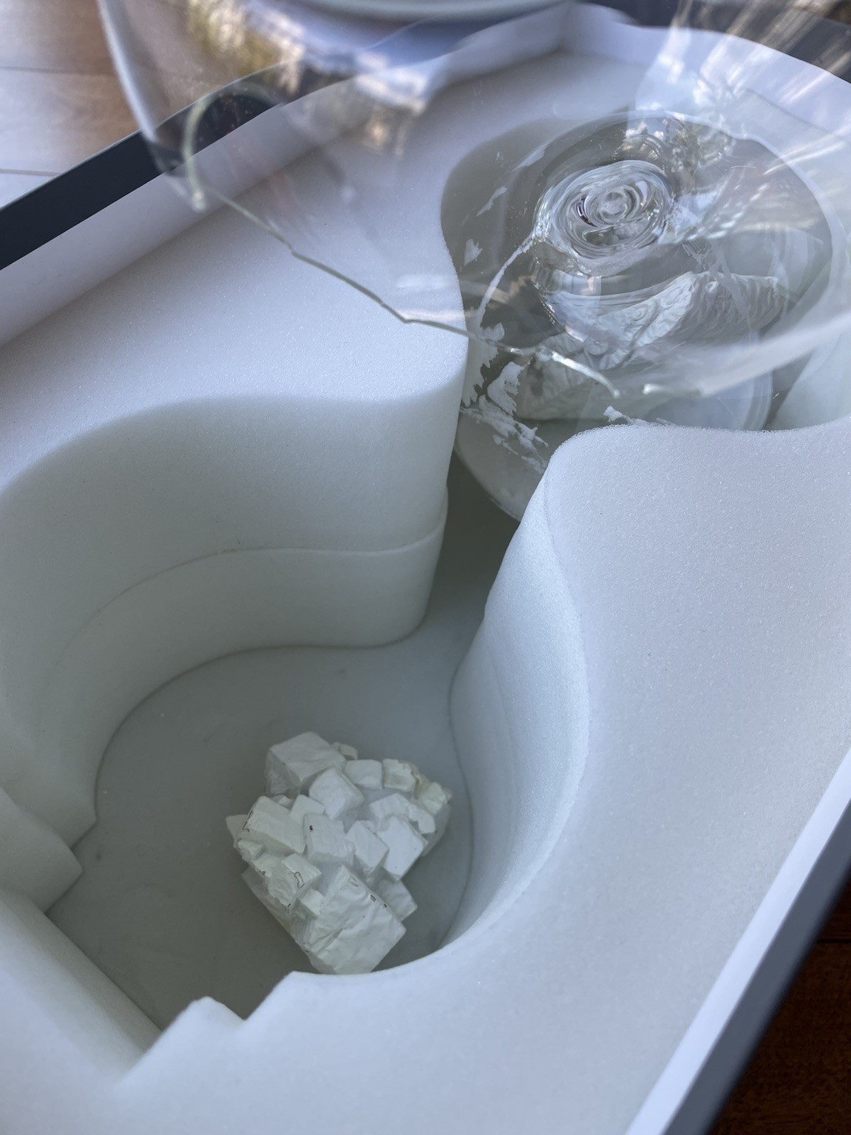 BROKEN Daniel Arsham White Hourglass Sculpture ~AS IS~