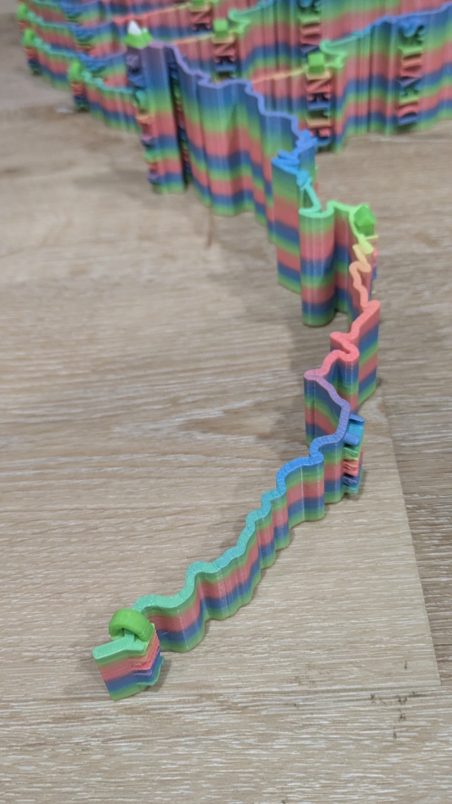 Pikes Peak hillclimb race road 3D art – Rainbow colors