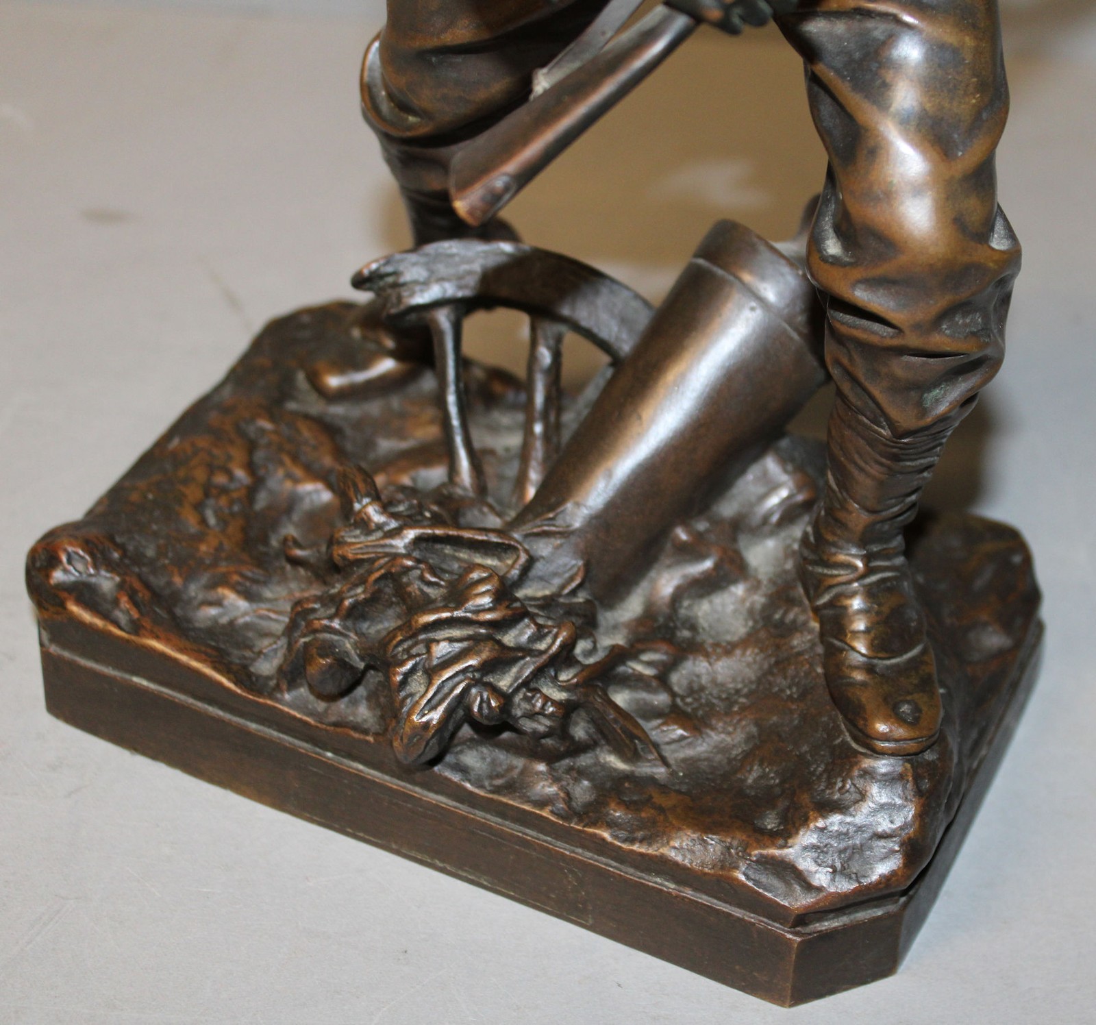 Antique Bronze Sculpture Sailor with Rifle in Hands – Artist A. Croisy 1840-1899