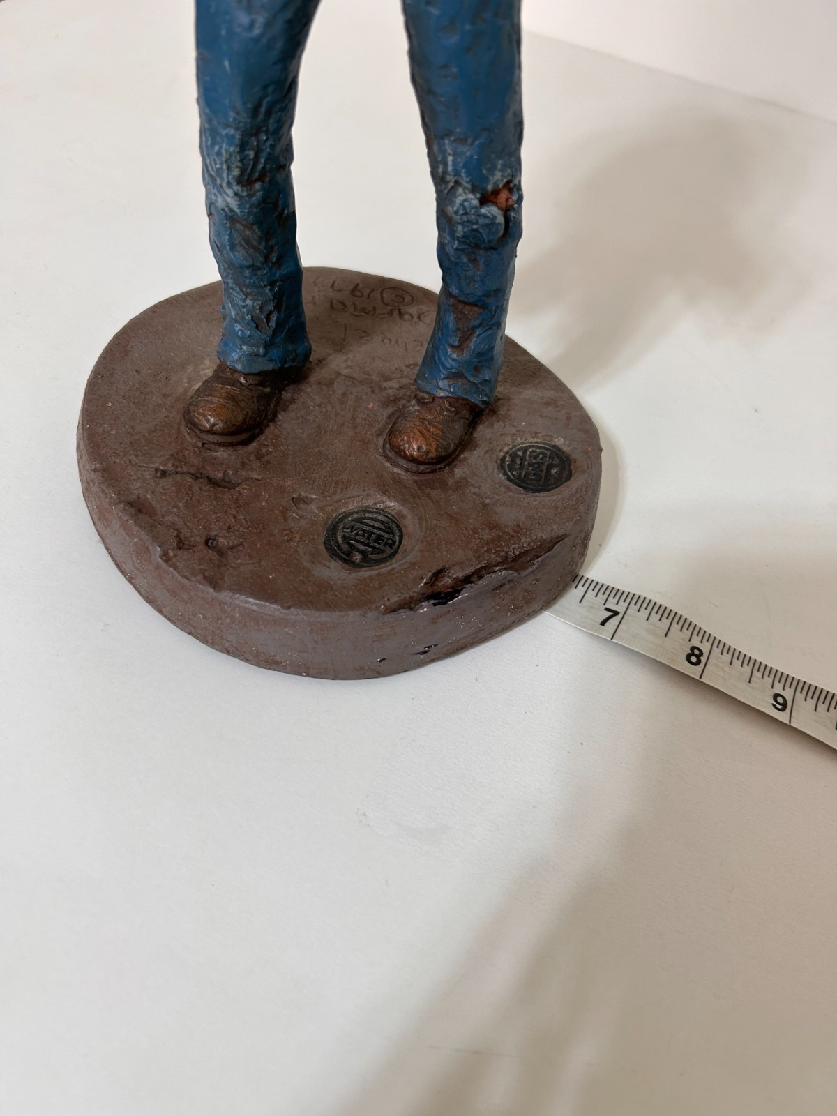 Rare vintage Michael Garman Signed Sculpture Newsman 1977 The Gazette Colorado