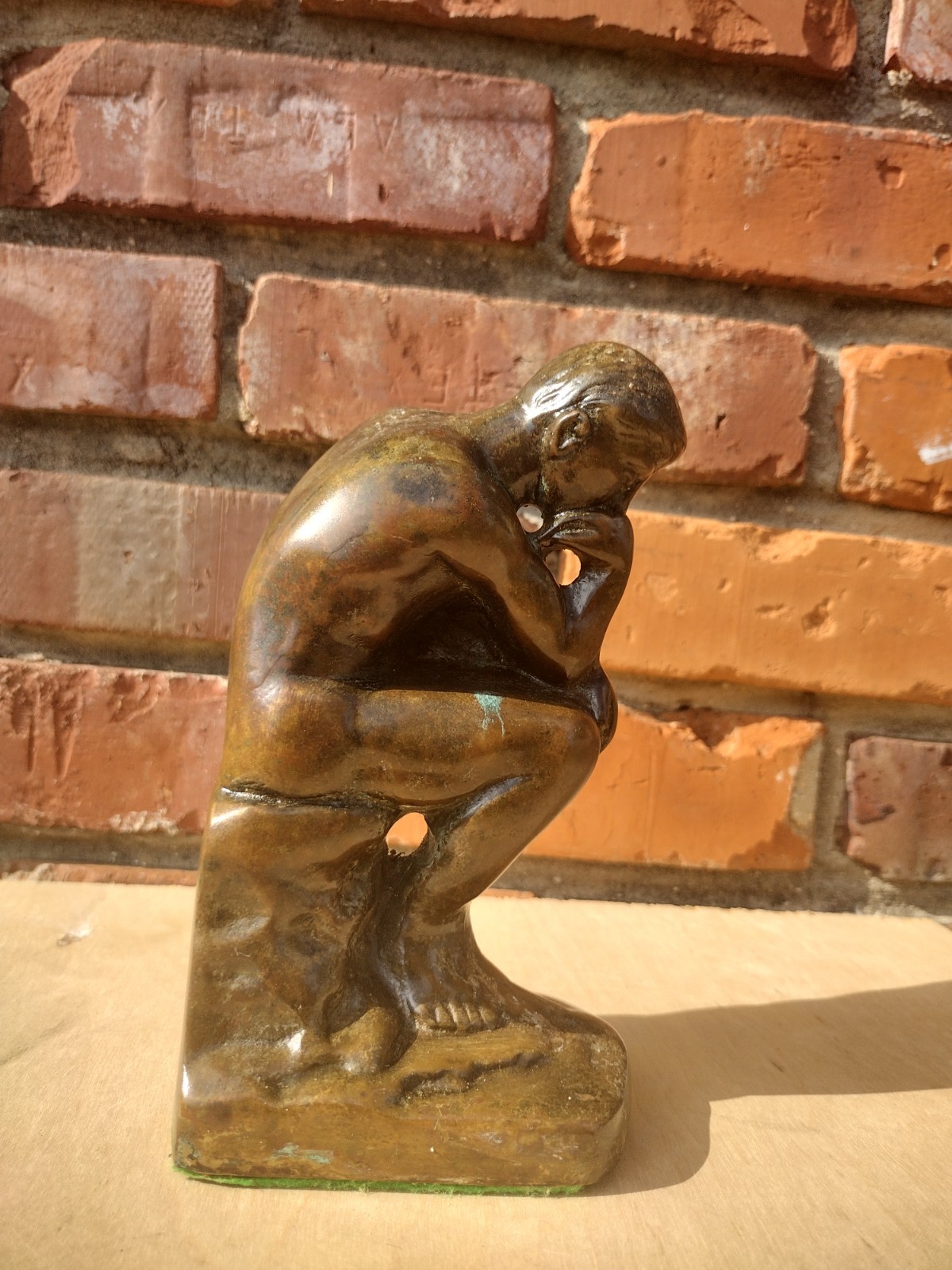 MCM Auguste Rodin The Thinker Statue Heavy Cast Bronze Alloy Seated Man Sculptur