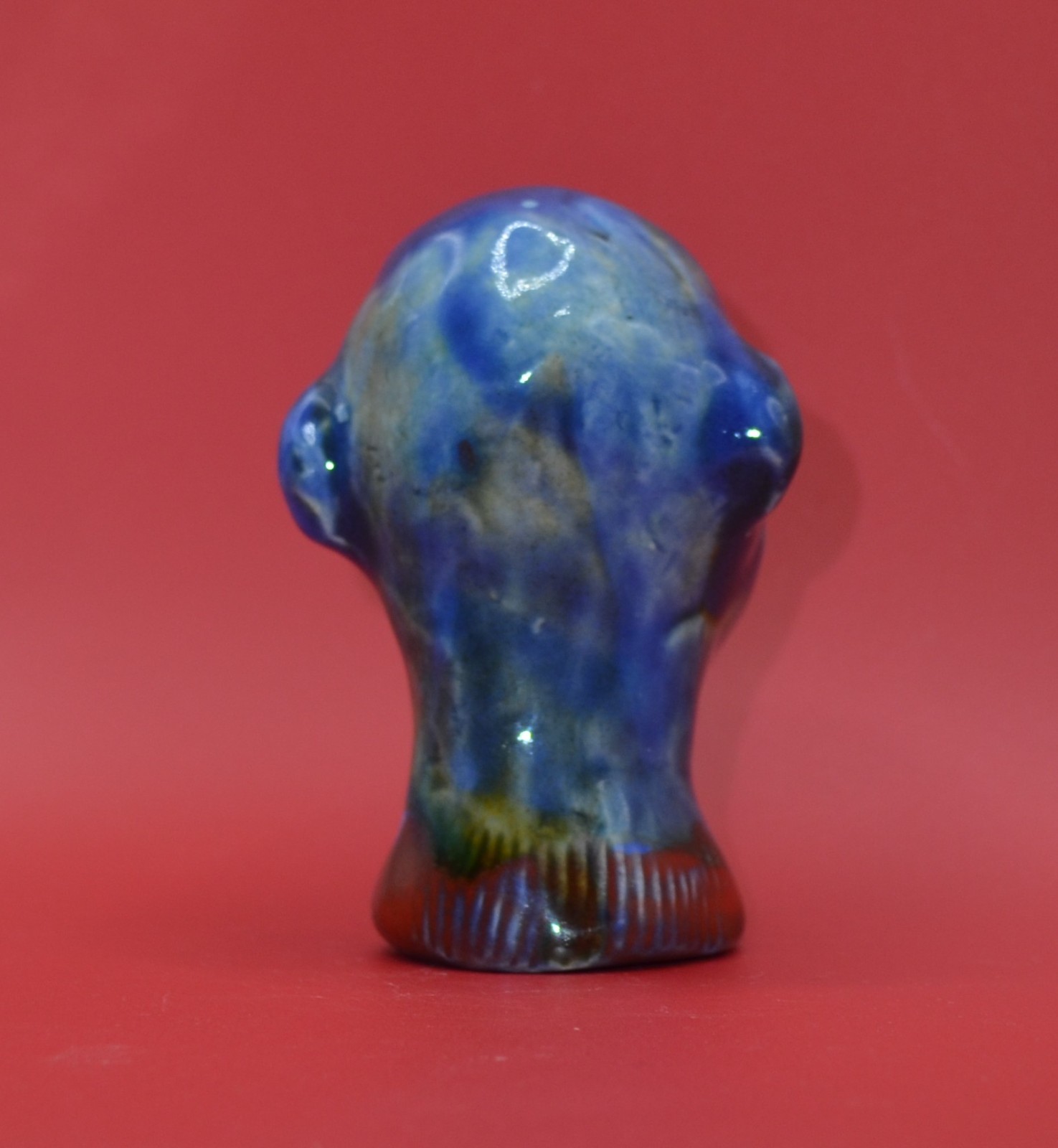 « Blue Practical Astrologist. 1729 BC » – Wonderful Original Clay Sculpture.