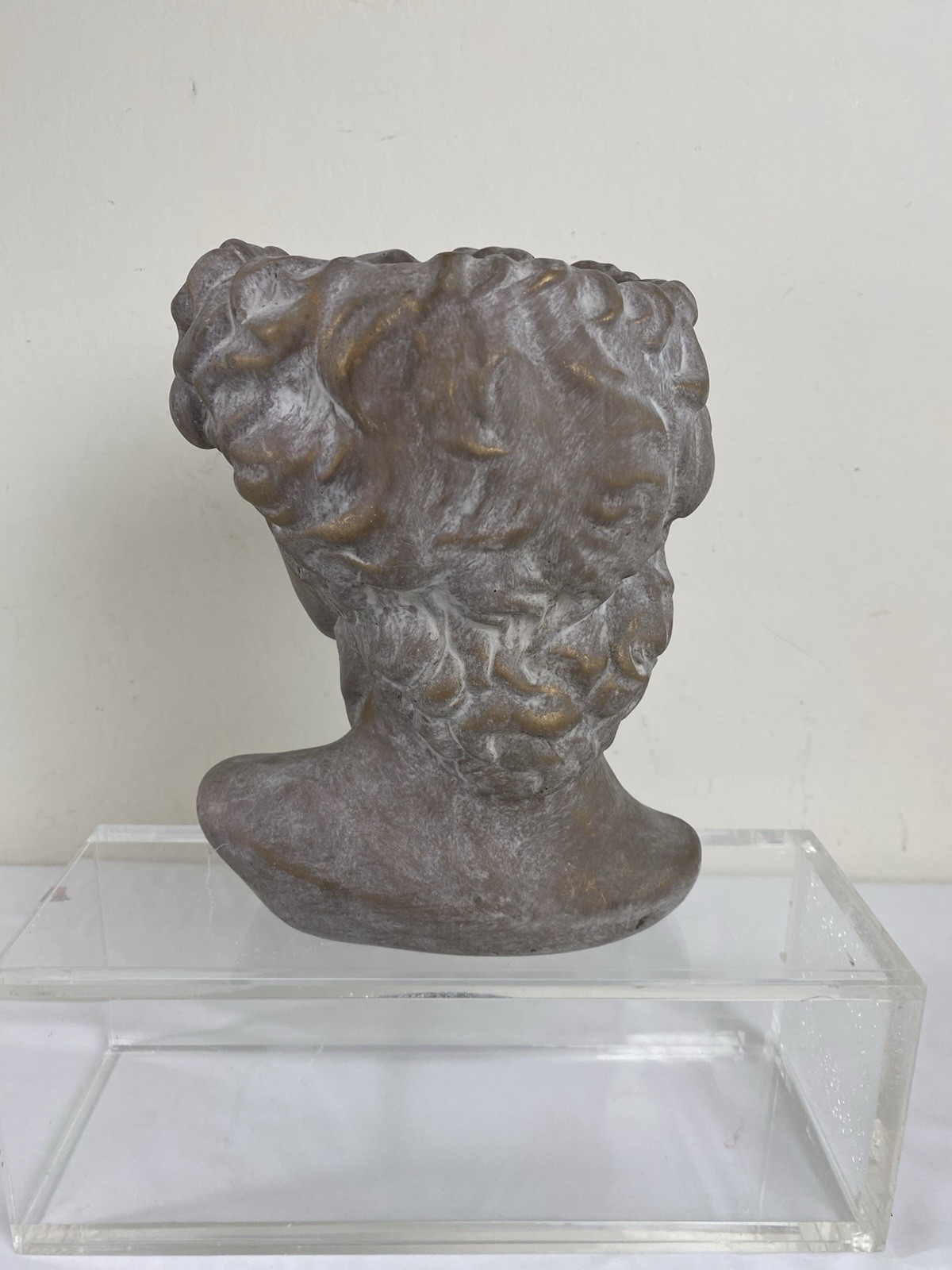 Bust Of Michelangelo’s David Statue Heavy Sculpture Bronze Patina Paster Modern