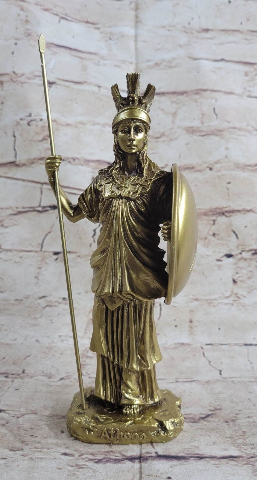 Athena Minerva Greek Roman Goddess Statue Sculpture Figure 8.5&Prime; Tall Figurine