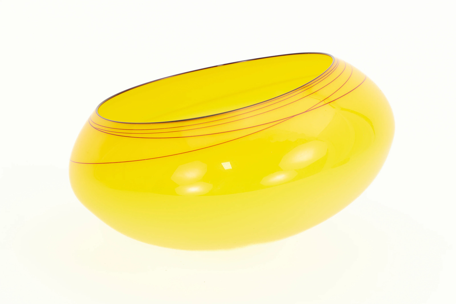 Dale Chihuly Jasmine Basket Pair Signed Portland Press 2010 Hand-Blown Glass