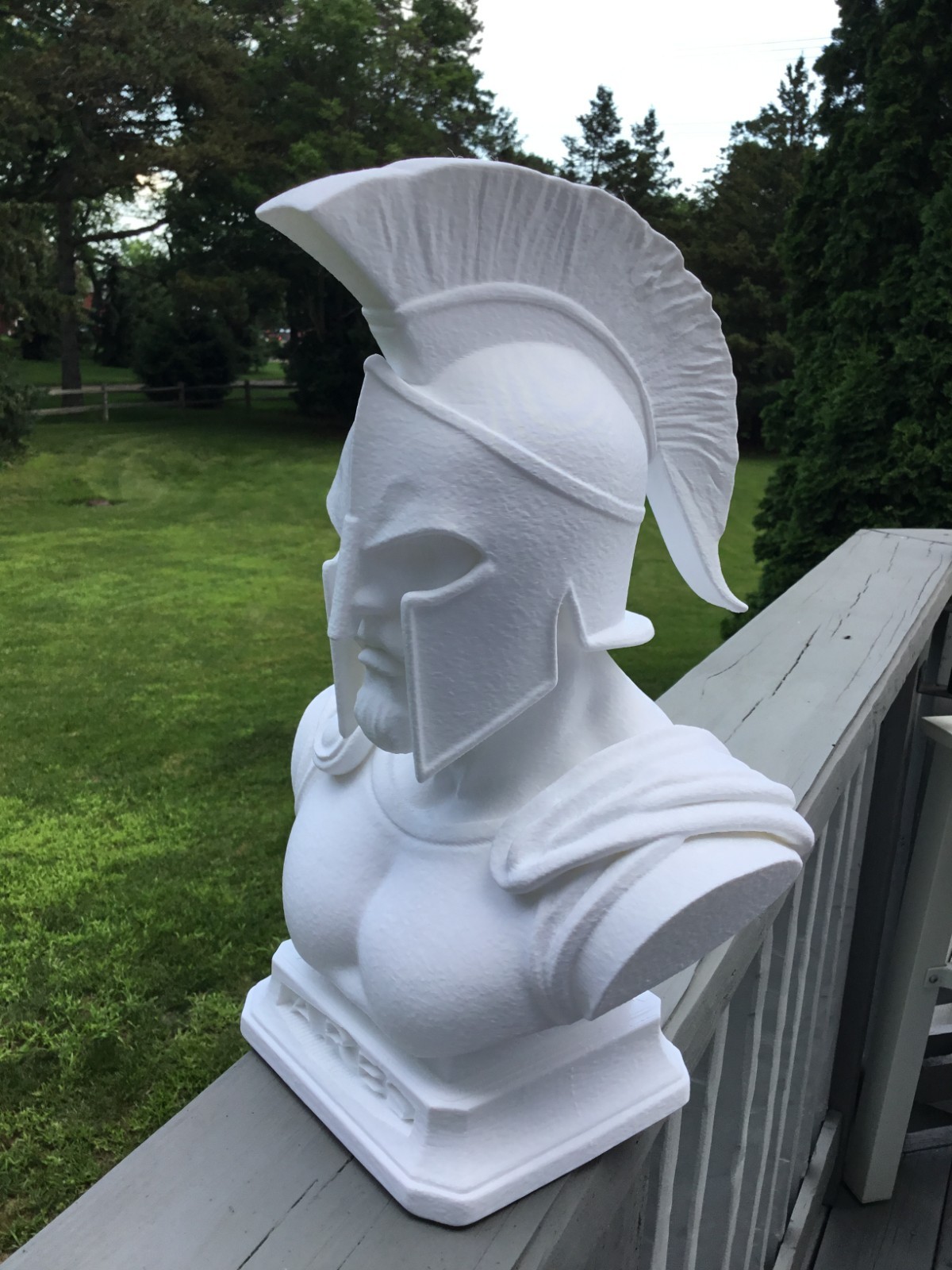 Custom 13&Prime; Ares God of War Bust Spartan Helmet Sculpture Greek Mythology Art