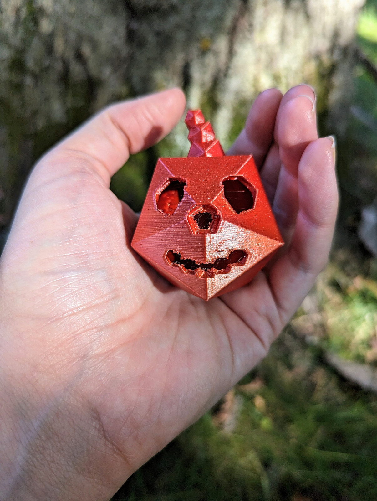 D20 Jack O Lantern Pumpkin PLA Pumpkin Carving 3D Printed Pumpkin Orange P
