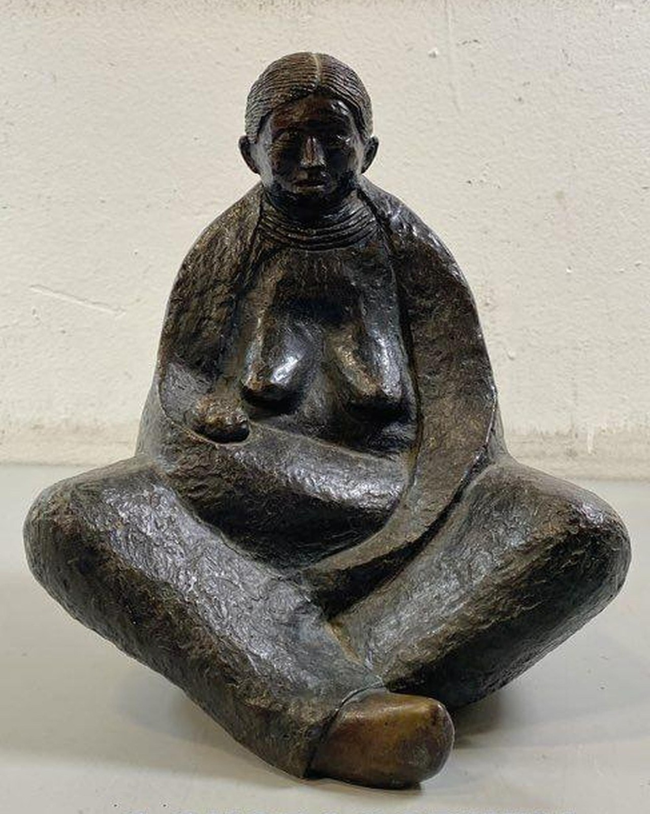 1930 BRONZE ART SCULPTURE SIGNED UNKNOWN – MOTHER CHILD MATERNITY