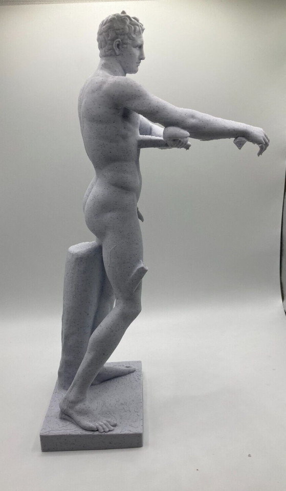 GREEK SCULPTURE APOXYMENOS 9.8 INCH/250 MM, MUSEUM REPRODUCTION