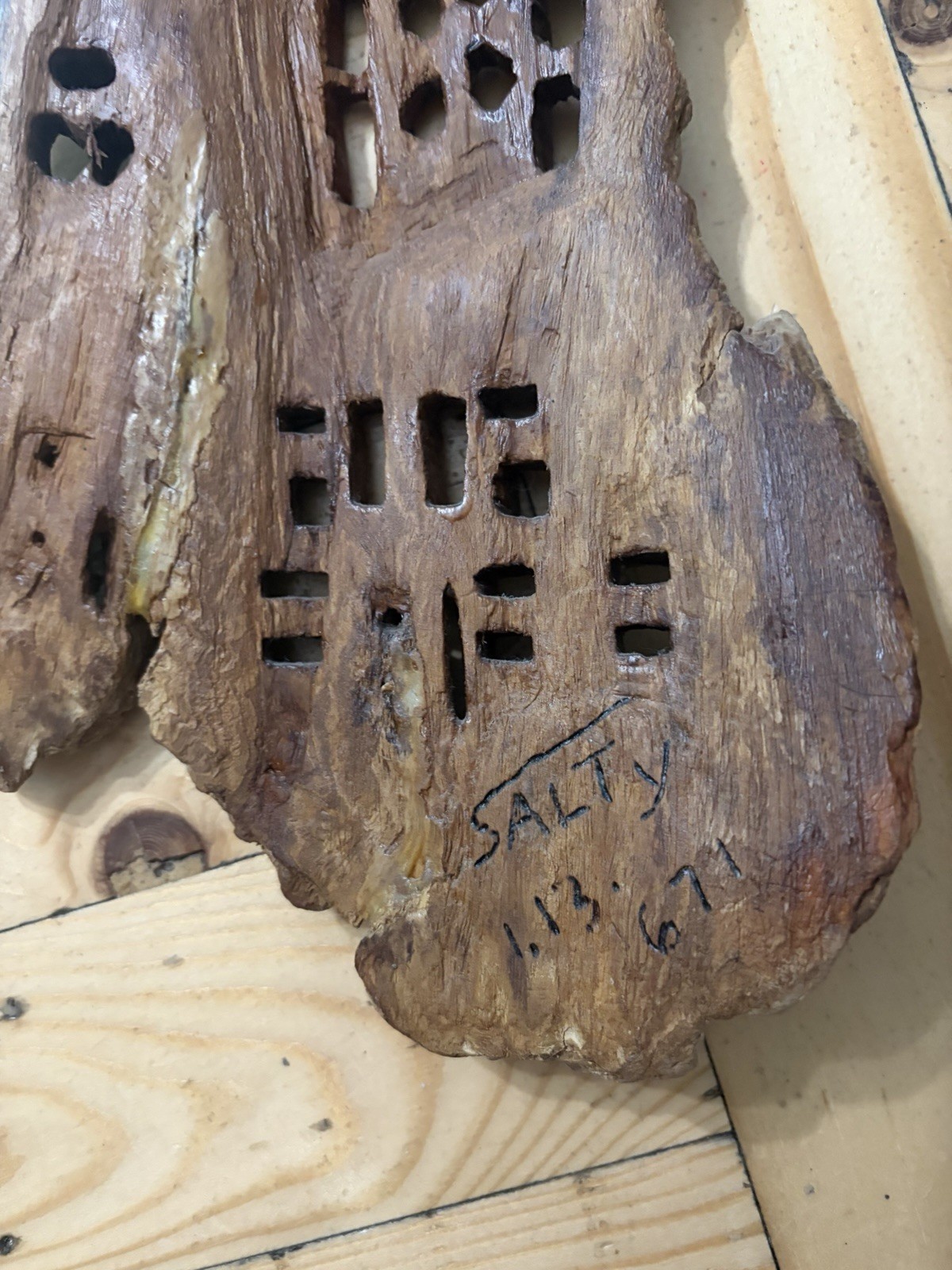 SALE!! VTG Wood BARK Carved Wall Art BY “SALTY” Of AZ!! Intricate OOAK!! Set(2)