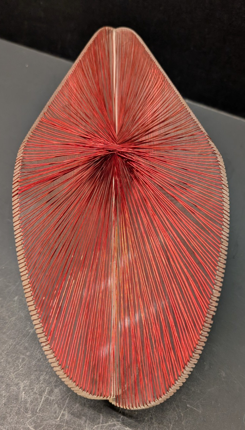 Rare MCM Art Sculpture Attributed to Ronald Fox Lucite & Copper Wire 14&Prime;L x 6&Prime;W