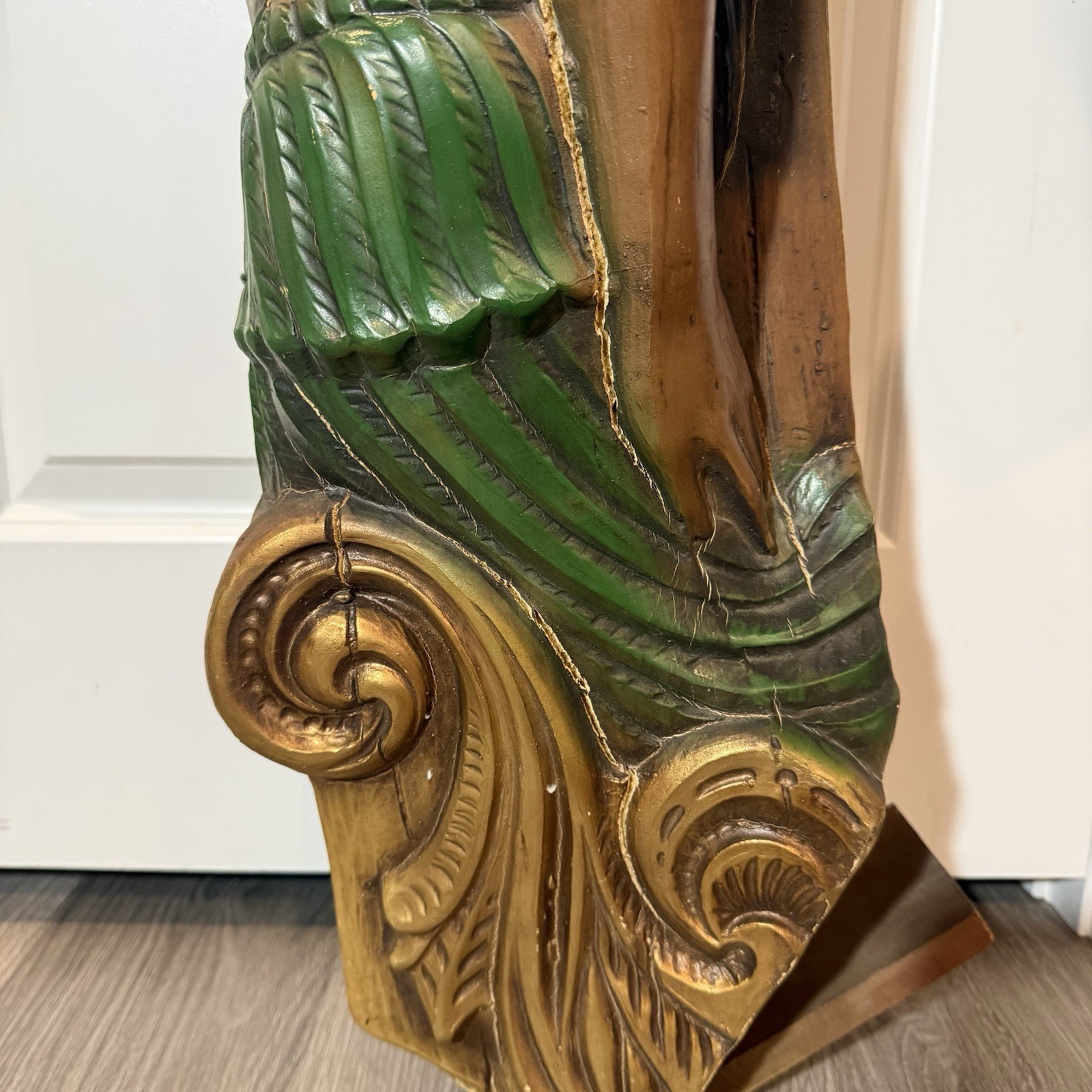Vintage Alfco NY Polynesian Maiden Ship Figurehead Hawaiian Nautical Statue Bust