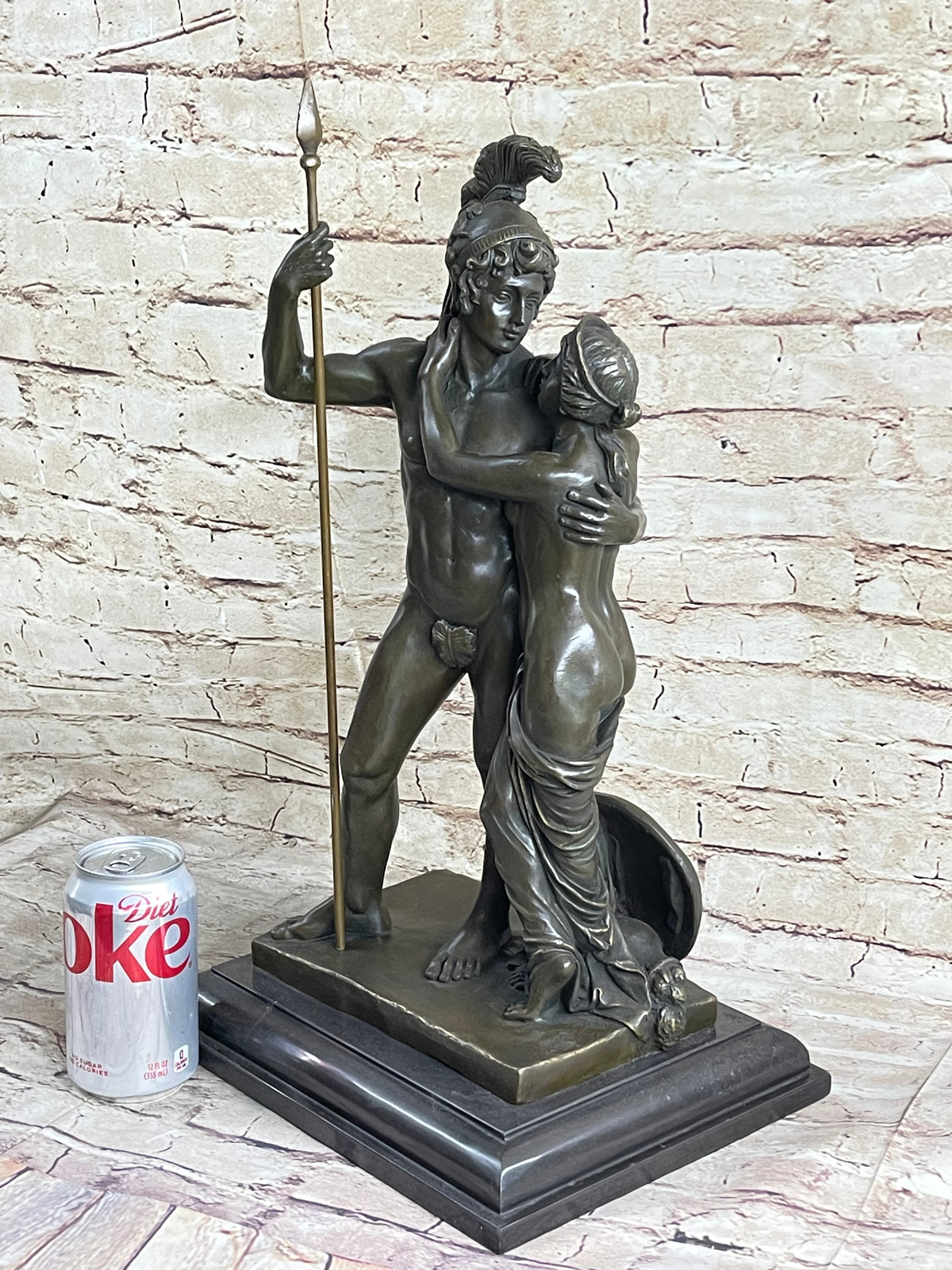 Mythical Myth Bronze Statues Mars And Venus Art Nude Man Sculpture Large Sale NR