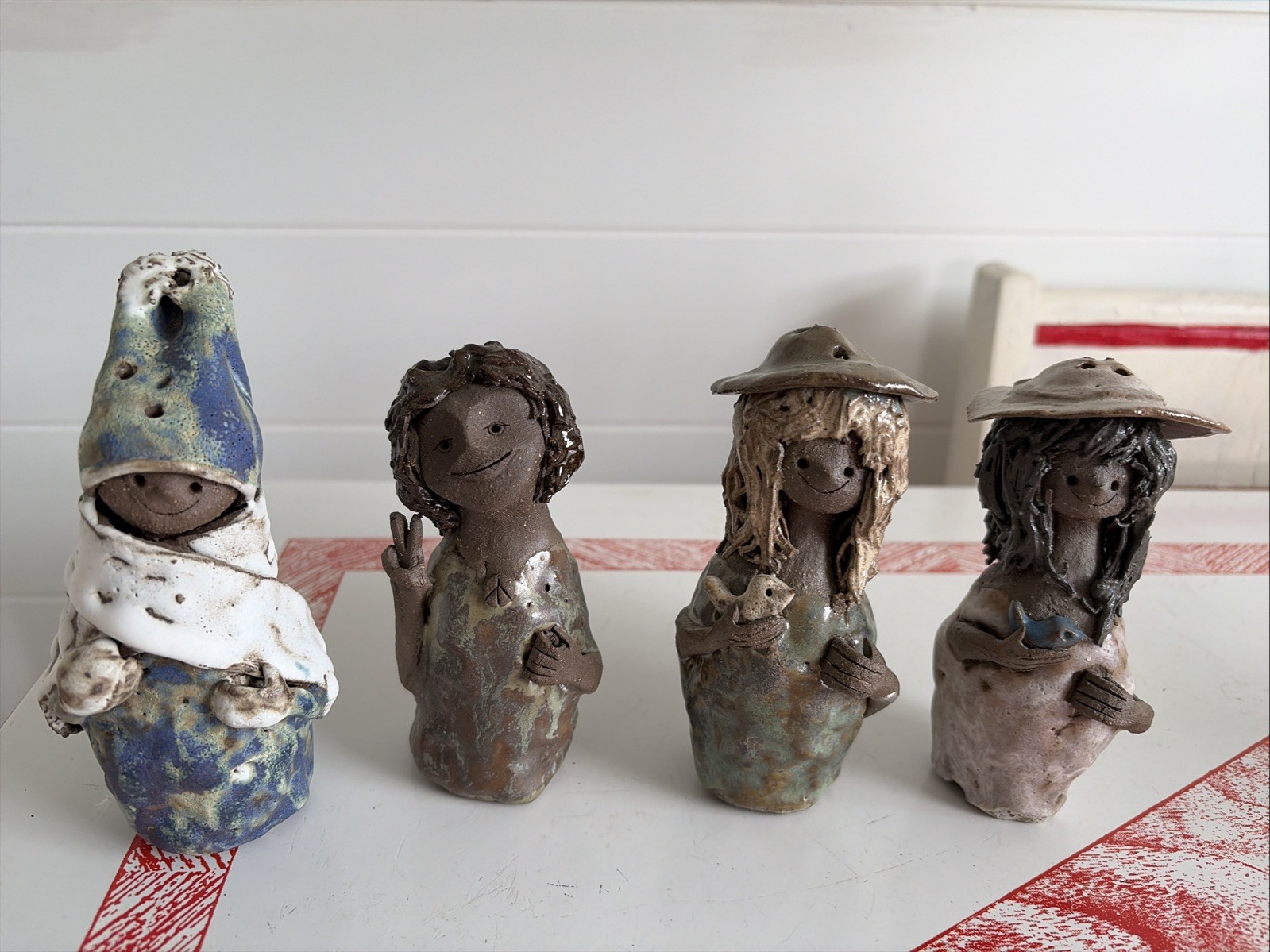 4 Audrey Nelson Vintage Weed People Sculptures
