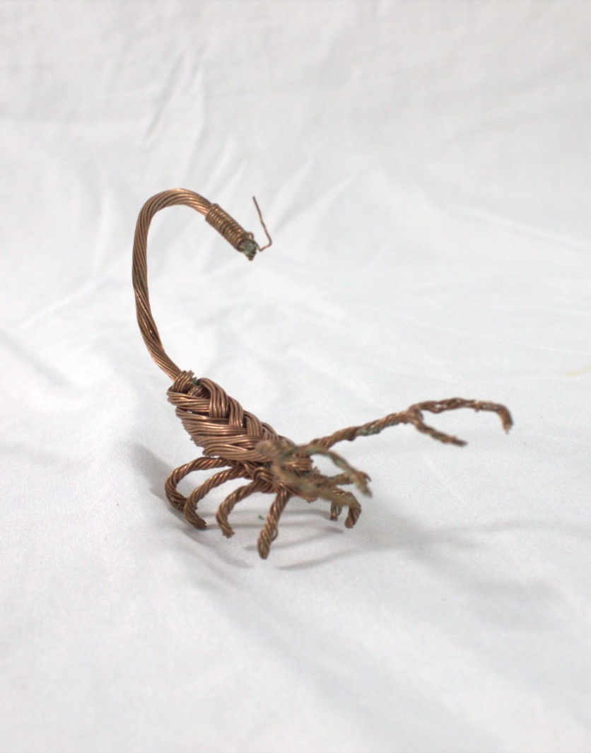 Copper Wire Scorpion Metal Art – 4 inches long handmade twisted copper wire