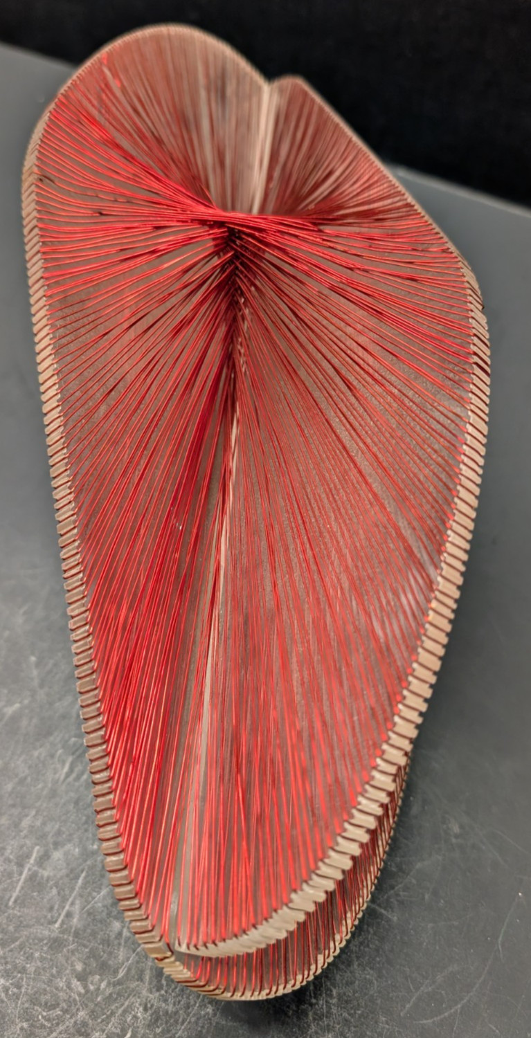 Rare MCM Art Sculpture Attributed to Ronald Fox Lucite & Copper Wire 14&Prime;L x 6&Prime;W