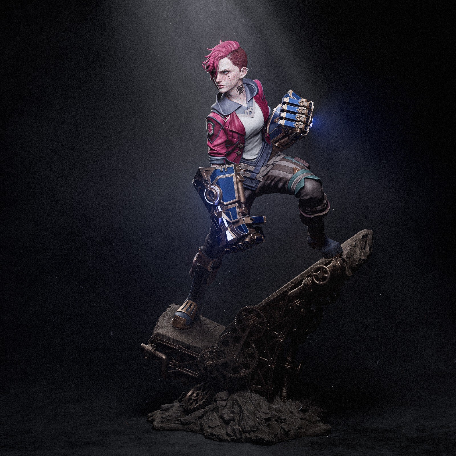 Vi, Arcane, Resin Scale 1:9 Model Kit painted 3d Printed GK Statue Figure
