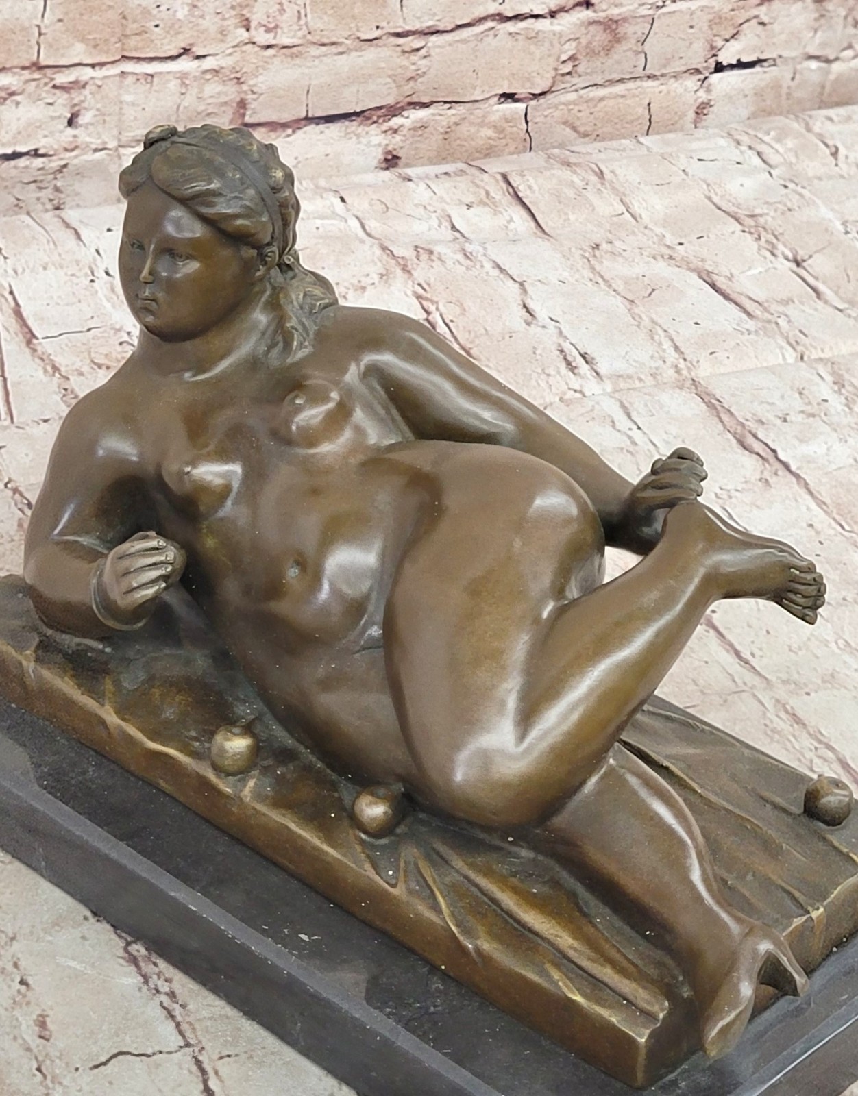 BOTERO DECORATIVE BRONZE SCULPTURE SLEEPING WOMAN HOT CAST FIGURINE FIGURE DECOR