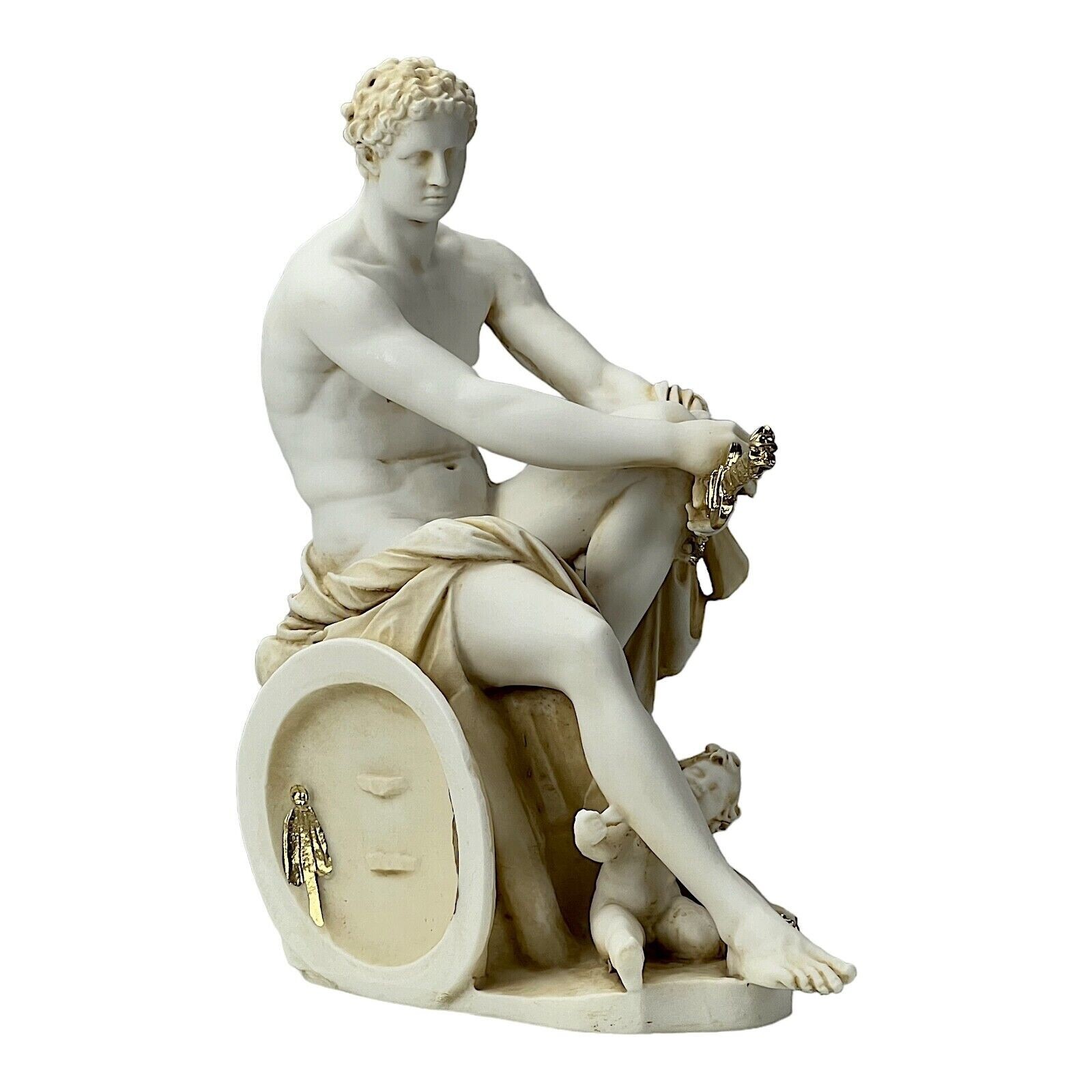 Greek Mars Statue Ludovisi Ares Cast Marble Figurine Handmade Sculpture