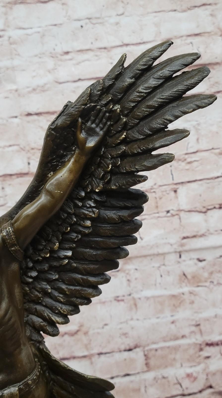 HUGE Indian Native American Art Chief Eagle Bust Bronze Marble Statue Sculpture