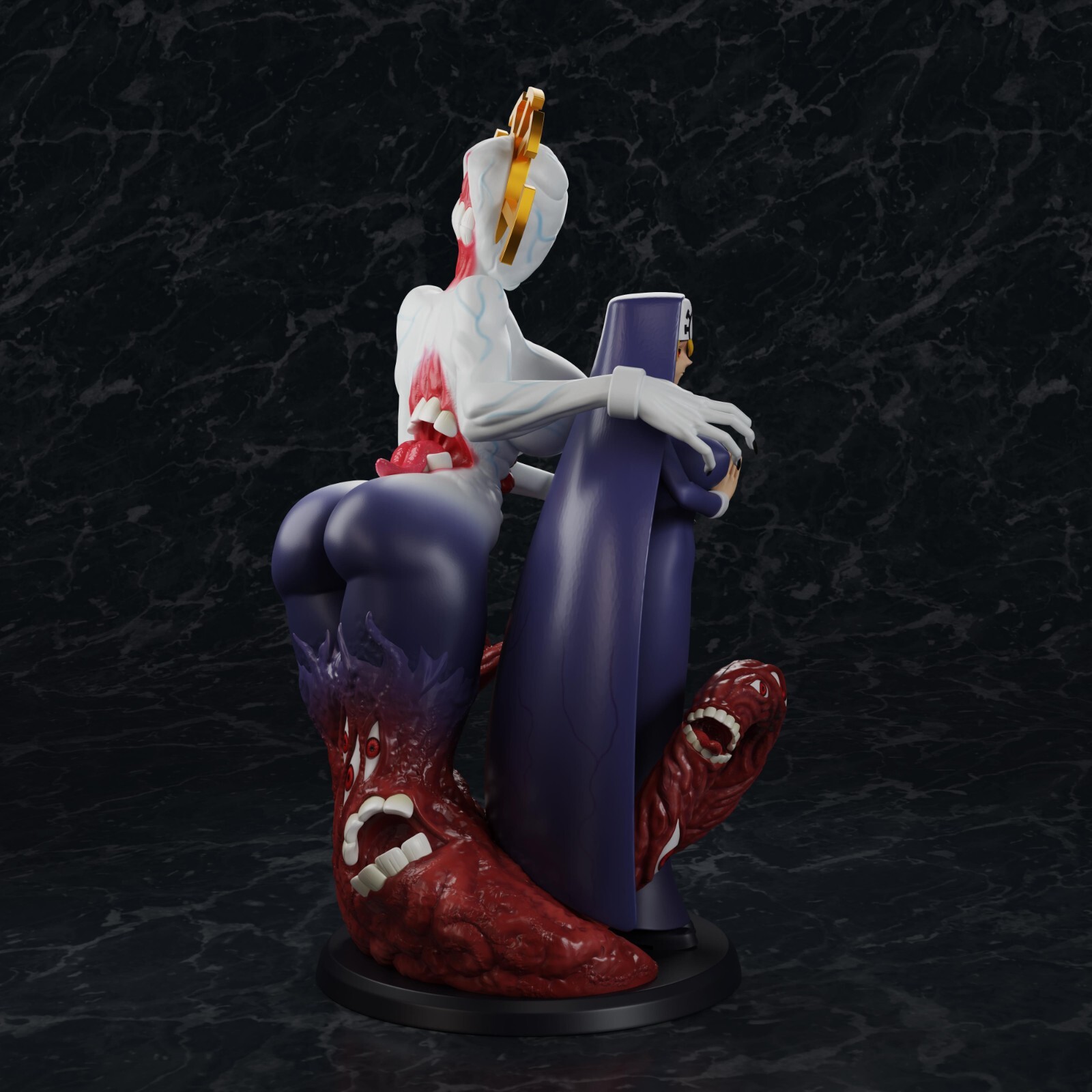 Anime Waifu Nun Double Unpainted Resin Print Art Model Figure 50mm 100mm Monster